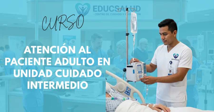 Portada del curso Atención al Paciente Adulto en Unidad Cuidado Intermedio