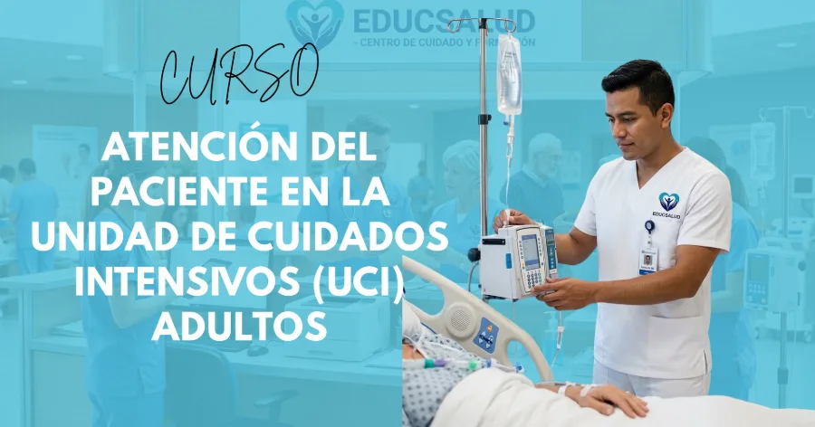 Portada del curso Atención del Paciente en la Unidad de Cuidados Intensivos Adultos (UCIA)