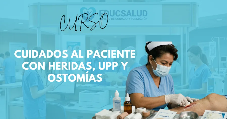 Portada del curso Cuidados Al Paciente Con Heridas, UPP Y Ostomías