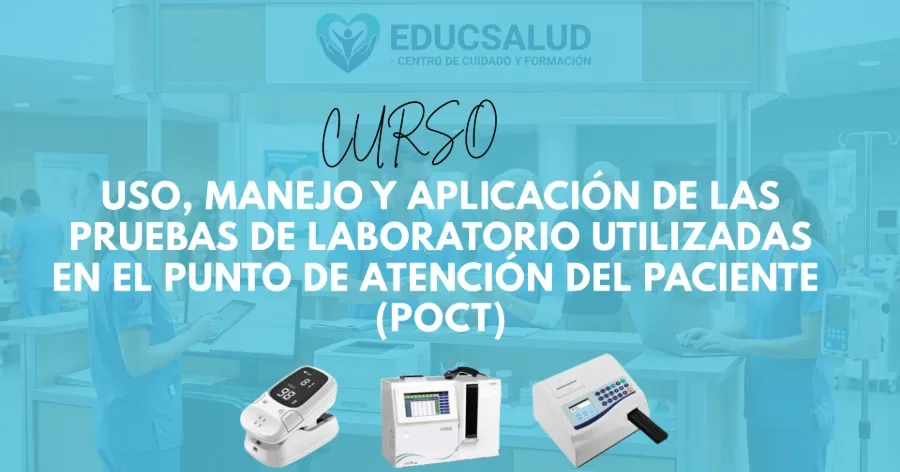 Portada del curso Curso de Uso, Manejo y Aplicación de las Pruebas de Laboratorio Utilizadas en el Punto de Atención del Paciente (POCT)