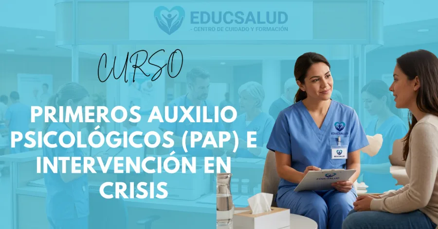 Portada del curso Primeros auxilio psicológicos (PAP) e intervención en crisis