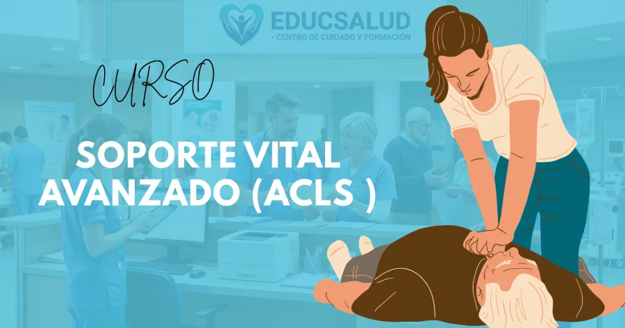 Portada del curso Soporte Vital  Avanzado (ACLS)