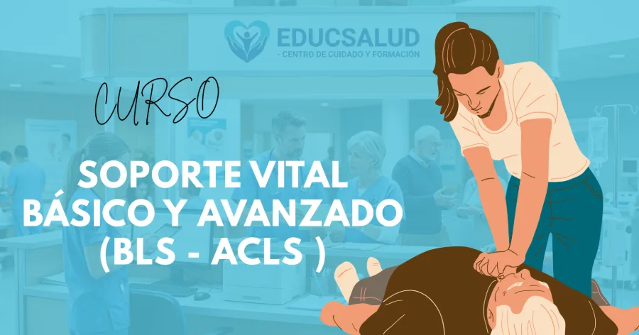 Portada del curso Soporte Vital Básico y Avanzado (BLS - ACLS)