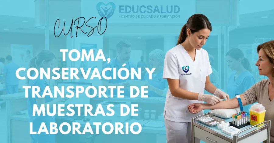 Portada del curso Toma, conservación y transporte de muestras de laboratorio